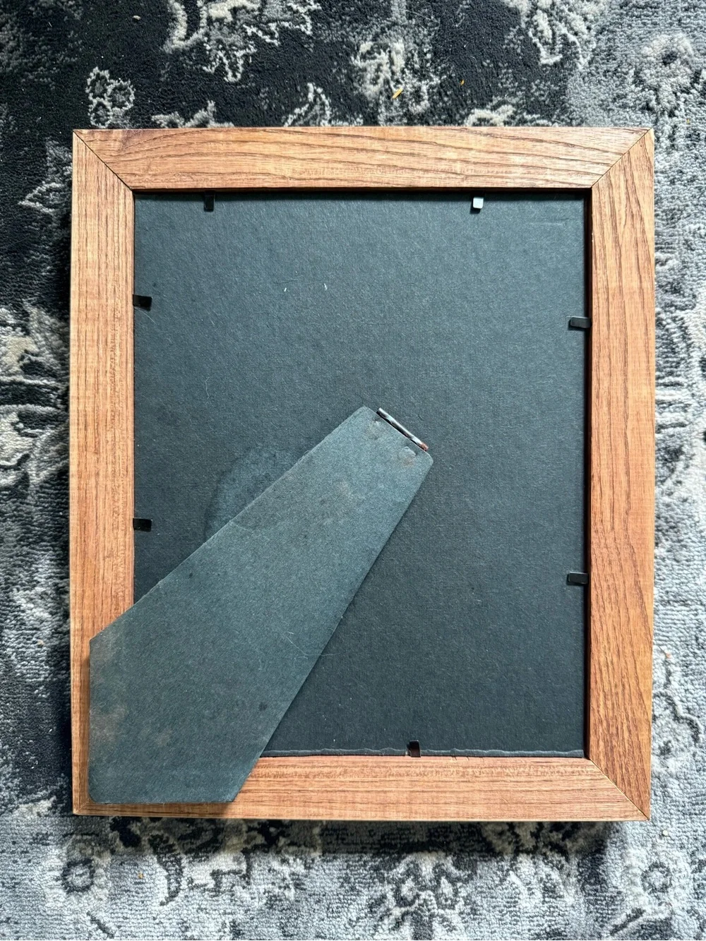 Vtg Solid Oak 8x10” Wood Easel Back Tabletop Desktop Picture Photo Frame